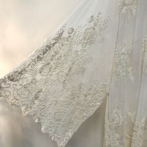 Cotton lace cream duster - Picture 5 of 11